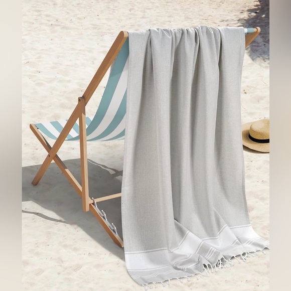 TURKISH PESHTEMAL BEACH TOWELS W/ FRINGE EDGES 71”x39” CHOOSE YOUR COLOR - Picture 3 of 4
